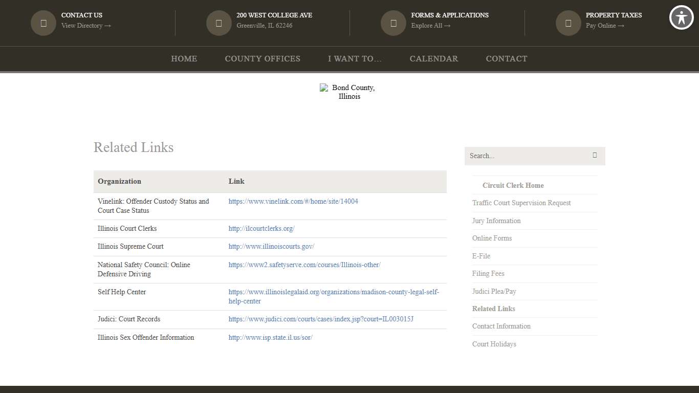 Related Links – Bond County, Illinois