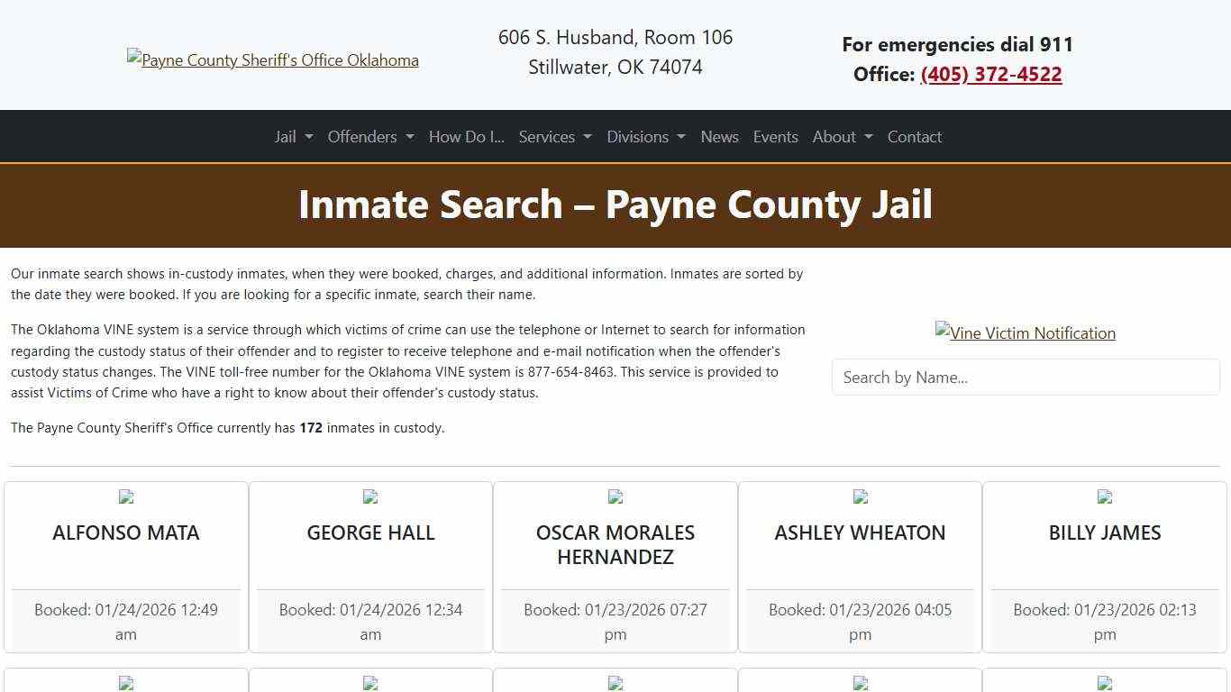 Inmate Search County Sheriff's Office